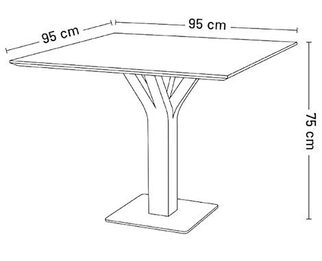 image of Dey dining table for 4