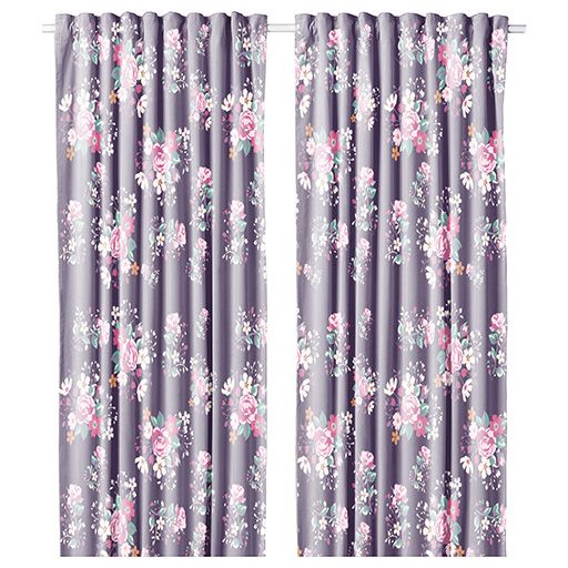 image of floral curtain