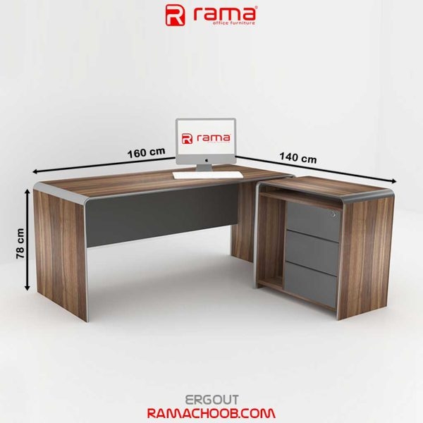 تصویر میز کارمندی ارگوت ال دار