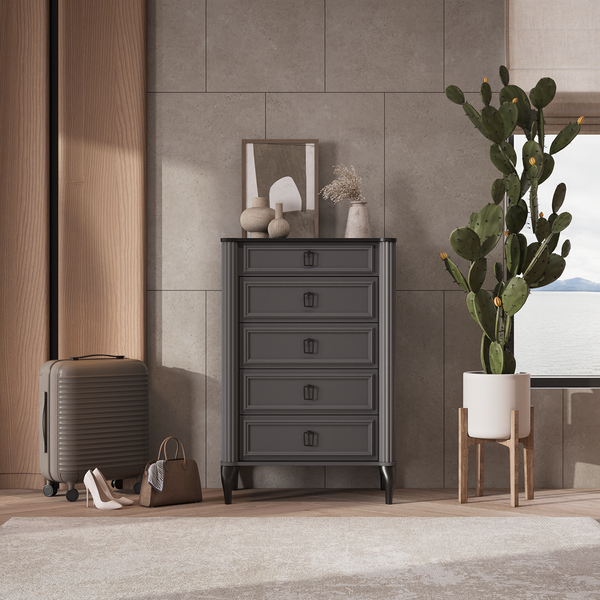 image of Black Chester 4-drawer chest