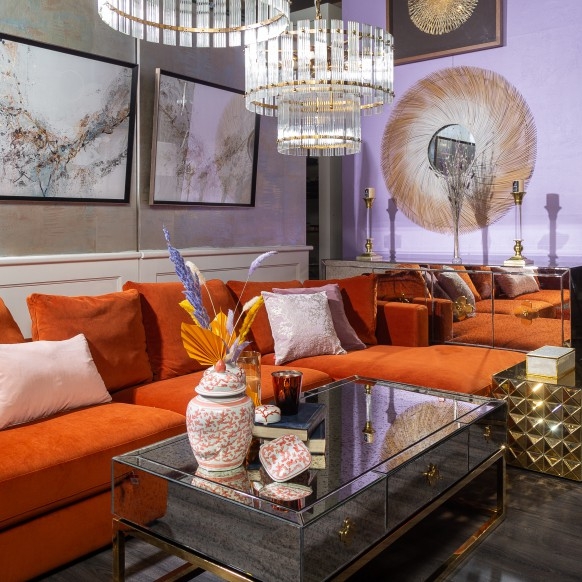 image of READ armless sofa 2.5 rust 662828