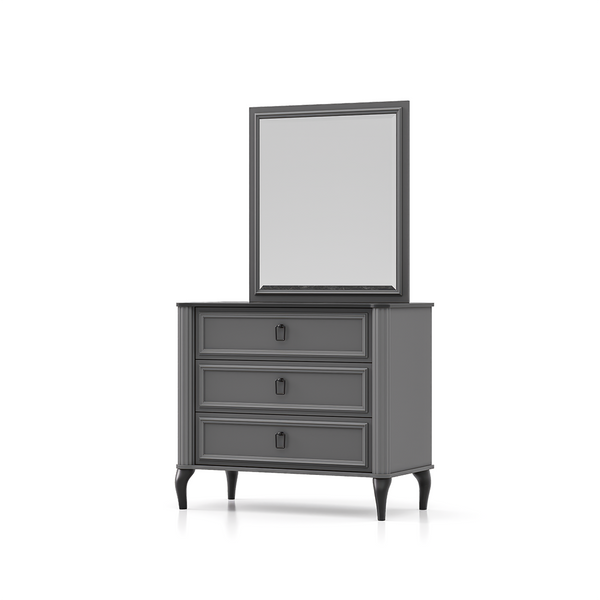 image of Black Chester Dressing table with mirror