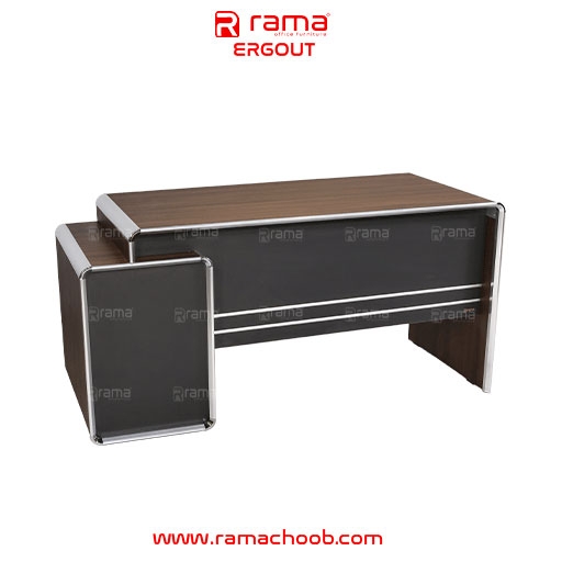 تصویر میز کارمندی ارگوت (سه کشو ثابت)
