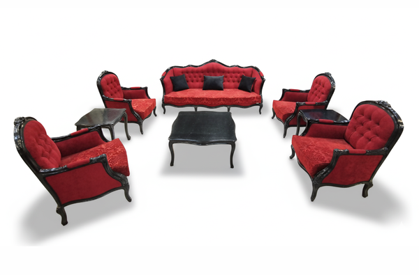 تصویر ست مبلمان فرانسوی سه گل