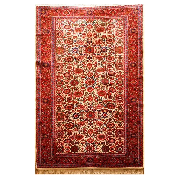 تصویر فرش کسب ننج ملایر-زمینه کرم