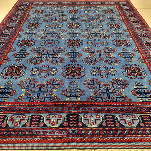 image of Handmade Blue Lacquer Carpet Six Meters z37786