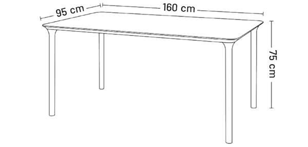 image of Copper dining table for 6