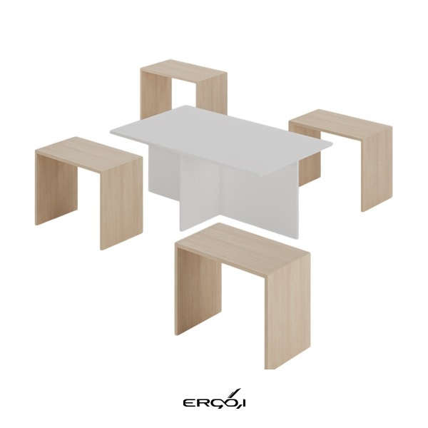 تصویر میز جلومبلی مدل K1 با 4 عدد عسلی