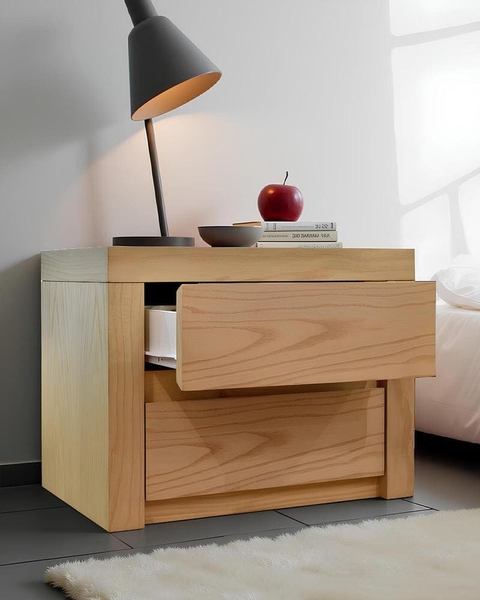 image of Concept 2 natural short bed side table
