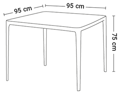 image of Maroon dining table for 4