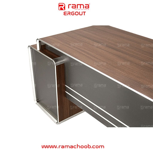 تصویر میز کارمندی ارگوت (سه کشو ثابت)