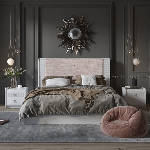 image of White Avisa Double Bedroom Set