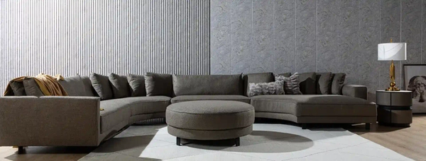 image of SAMBA sofa U shape Right brown 669653