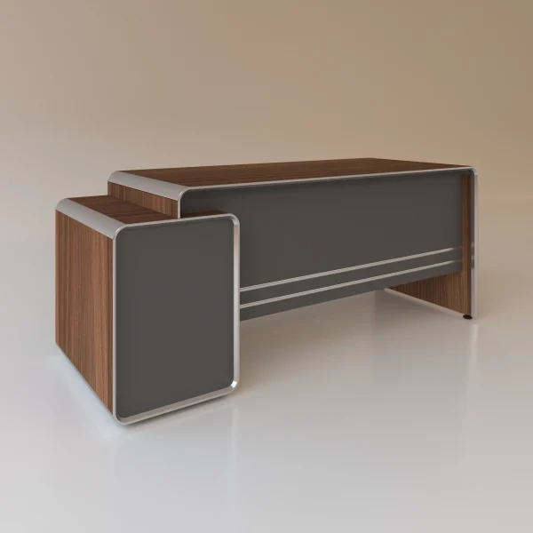 تصویر میز کارمندی ارگوت (سه کشو ثابت)